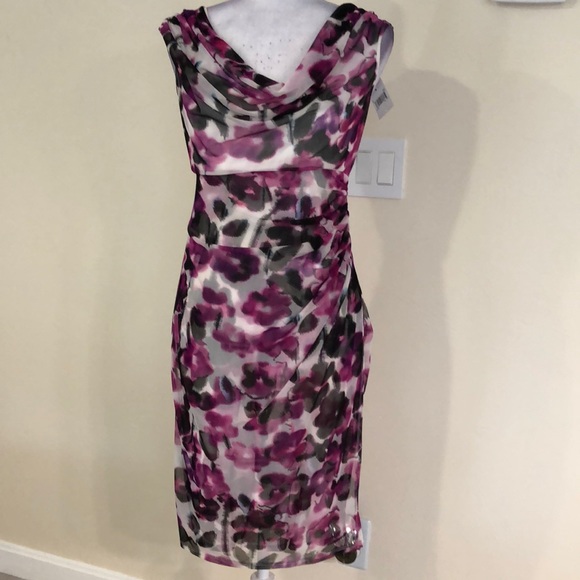 London Times Dresses & Skirts - Fits 33 to 34 inch bust. London Times Chiffon Cowl knee length